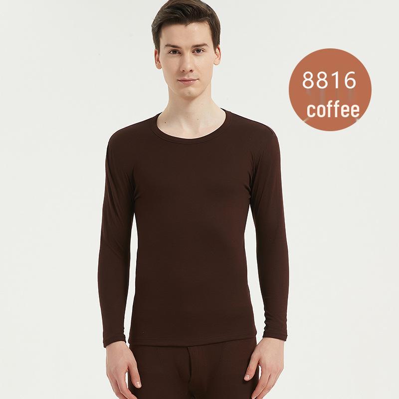 Men's Silk Fleece-Lined Seamless Underwear Set - High Elasticity, Warm, Constant Temperature Base Layer for Autumn