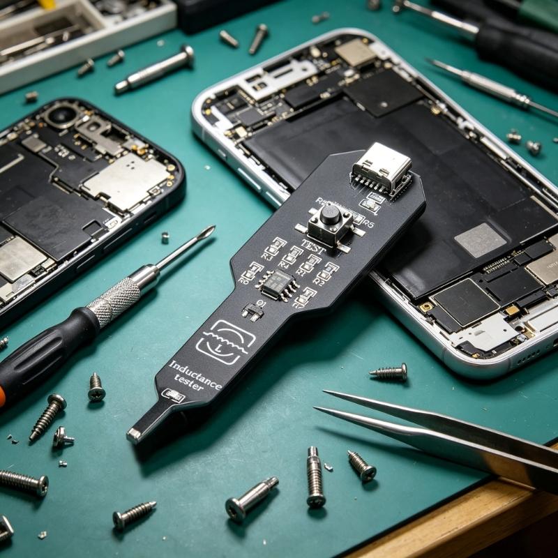 Fault Troubleshooting Tester for Phone Board Service Work, Handheld Inductance Repair Device for Daily Repair Use