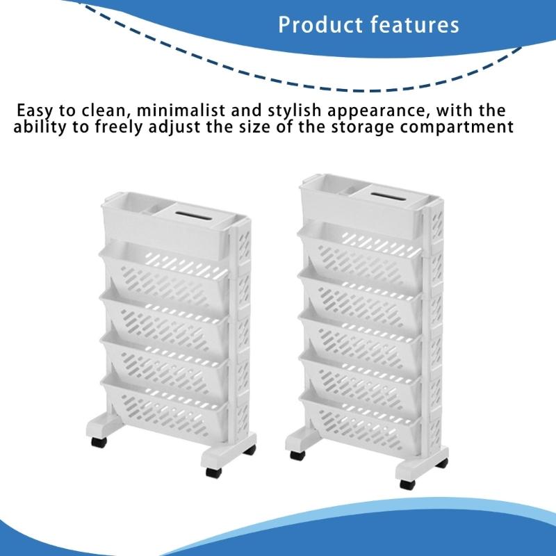 Versatile Use Bookcase Storage Rack Elegant Storag Stand with Compartments In White Perfect for Living Room or Study