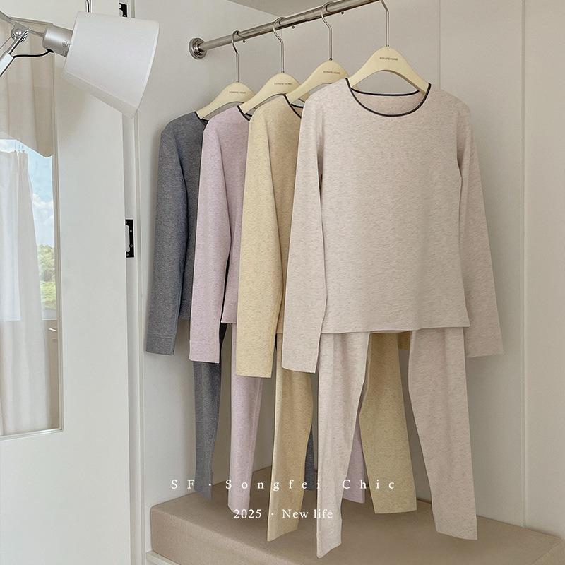 6 Snowflake Velvet Thermal Underwear Women's Autumn and Winter New Polished Thickened Women's Suit Slim-fitting Elastic Long Johns