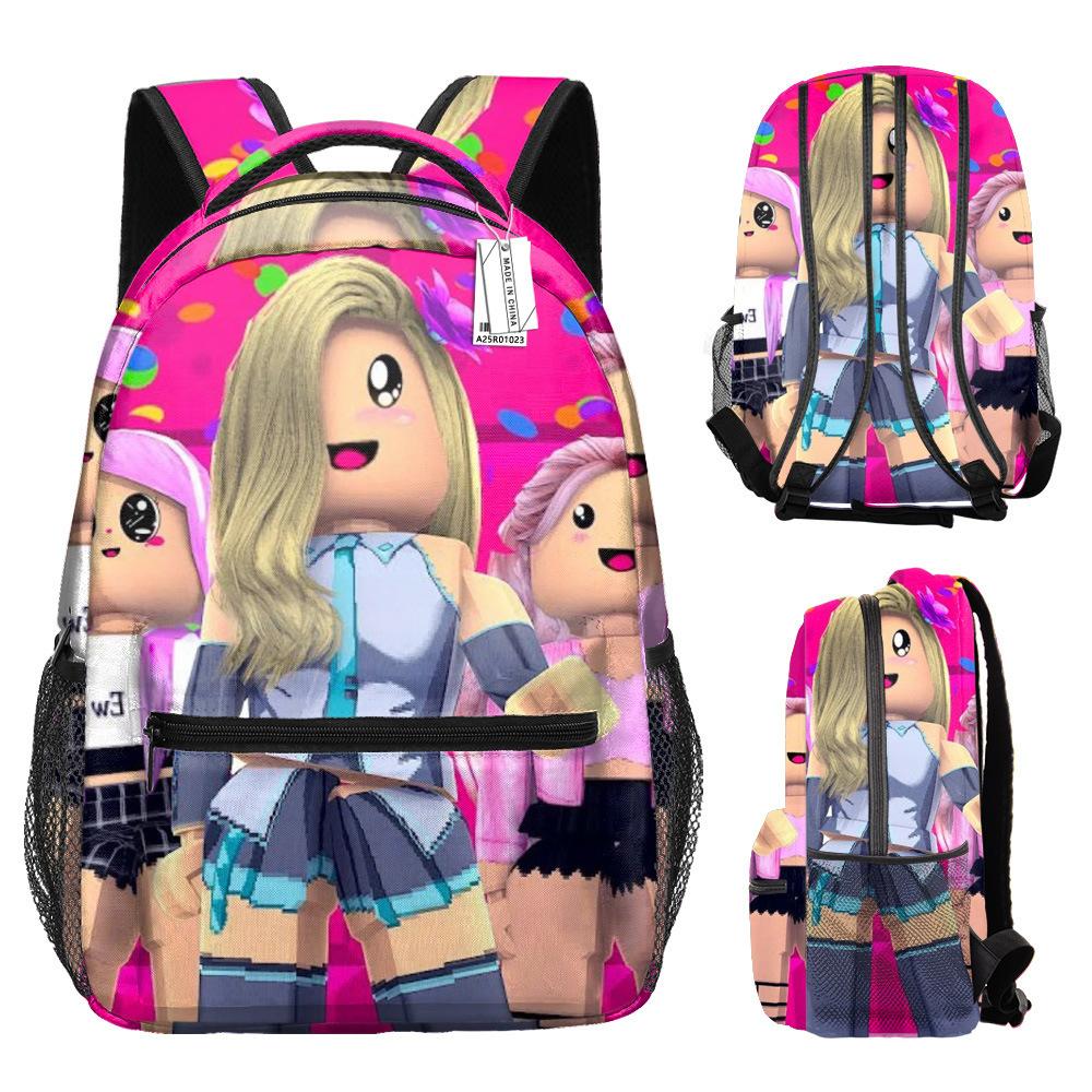 Sac à dos étudiant Roblox Sac à dos imprimé Roblox Sac à dos Mon Monde Sac à dos dessin animé anime pour enfants
