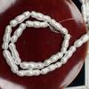 1 Strand Gourd Shaped Natural Shell Beads 7x28mm Double Oval White Imitation Pearl Beads 38cm For DIY Dainty Jewelry Making
