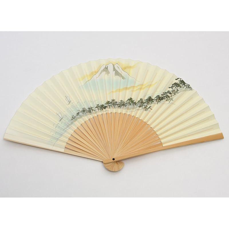 Used [New] [Hasegawa] Kyoto Fan, Mt. Fuji, Kyoto Craftsman Handmade Fan, Fan Bag Included, Presentation Box 0