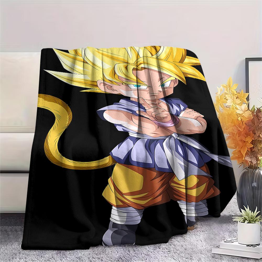 Dragon Ball character Print Flannel Blanket High quality Comfortable for All Seasons Home Decor Warmth and Comfort Perfect for Christmas Gifts