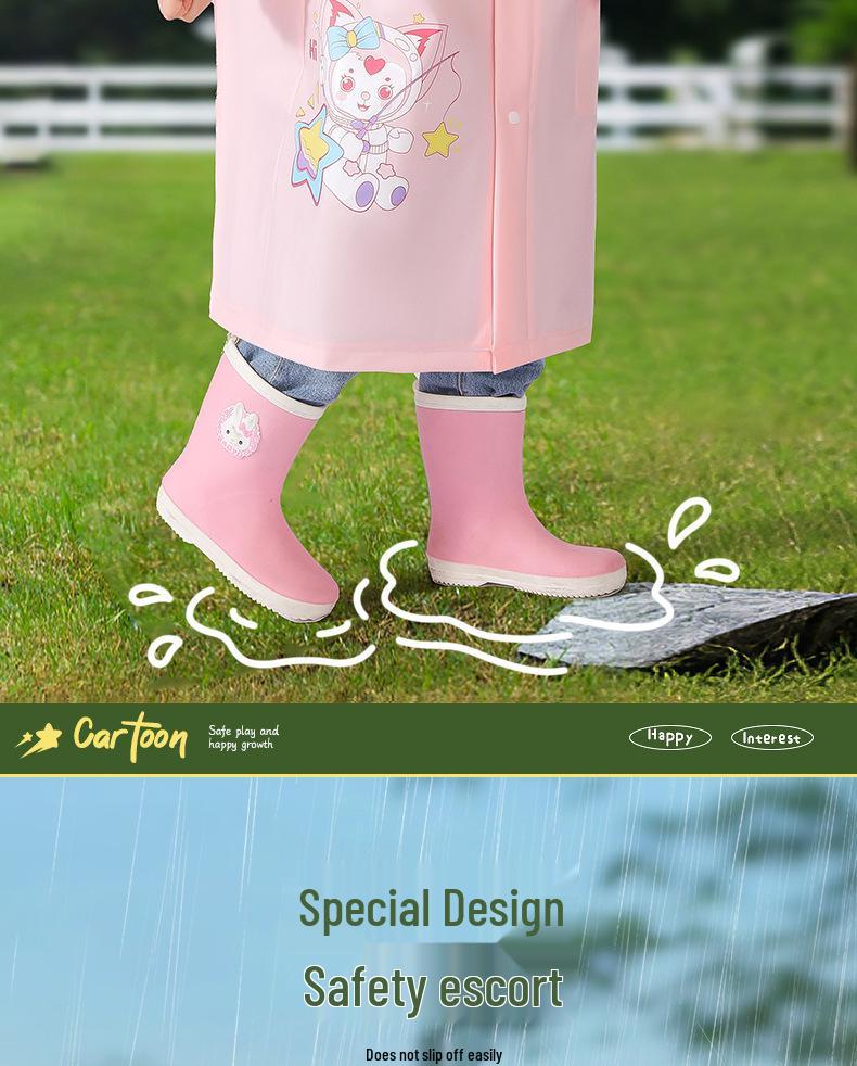 Kids' Stormproof Raincoat with Backpack Space - One-Piece Full-Body Poncho for Primary School Students
