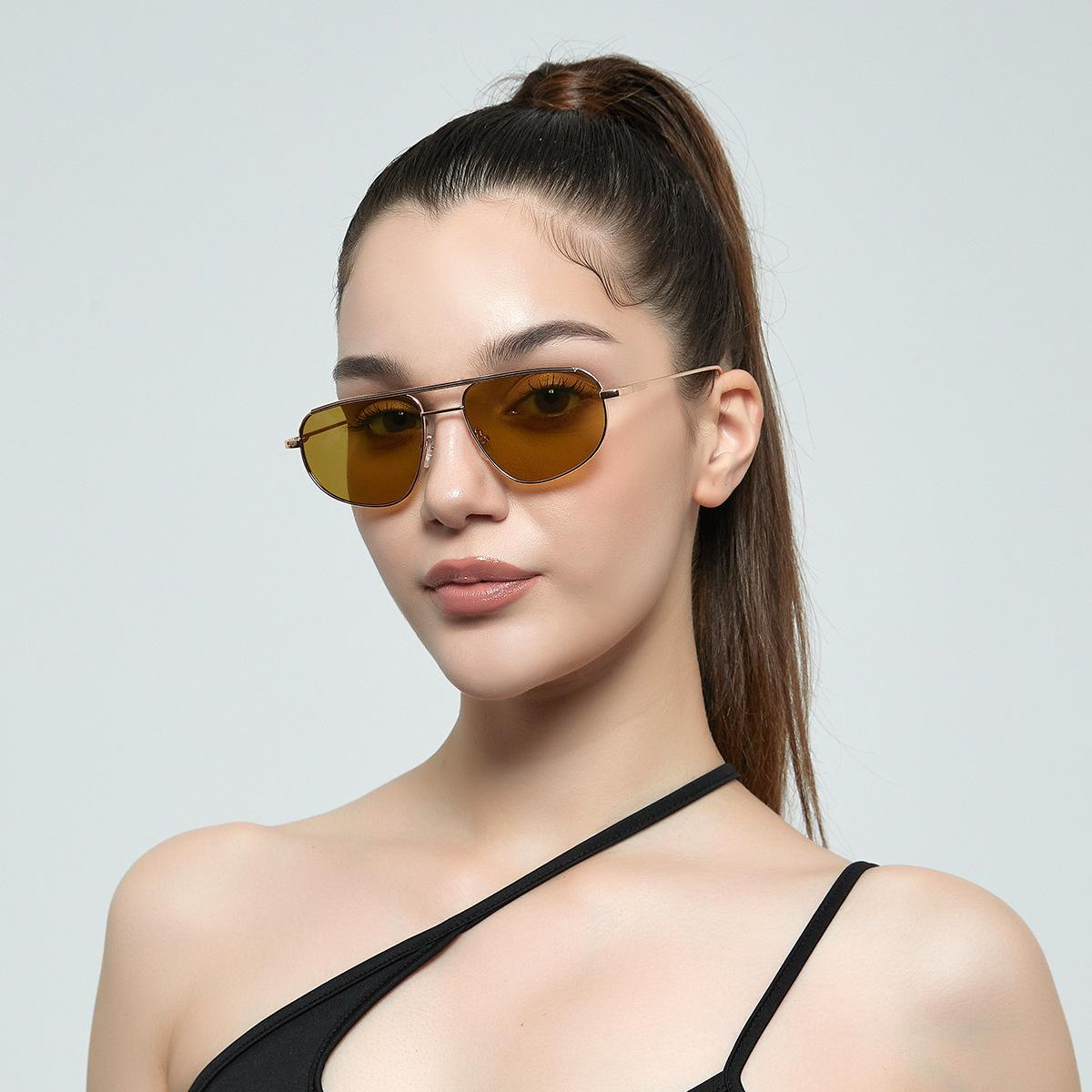

Очки 9190 Double Beam Toad Oval Frame Metal Sunglasses Women s Sunglasses Men s