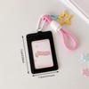 Portable ID Card Badge Holder Korea Version Star Small Photocard Sleeves with Pendant Keychain
