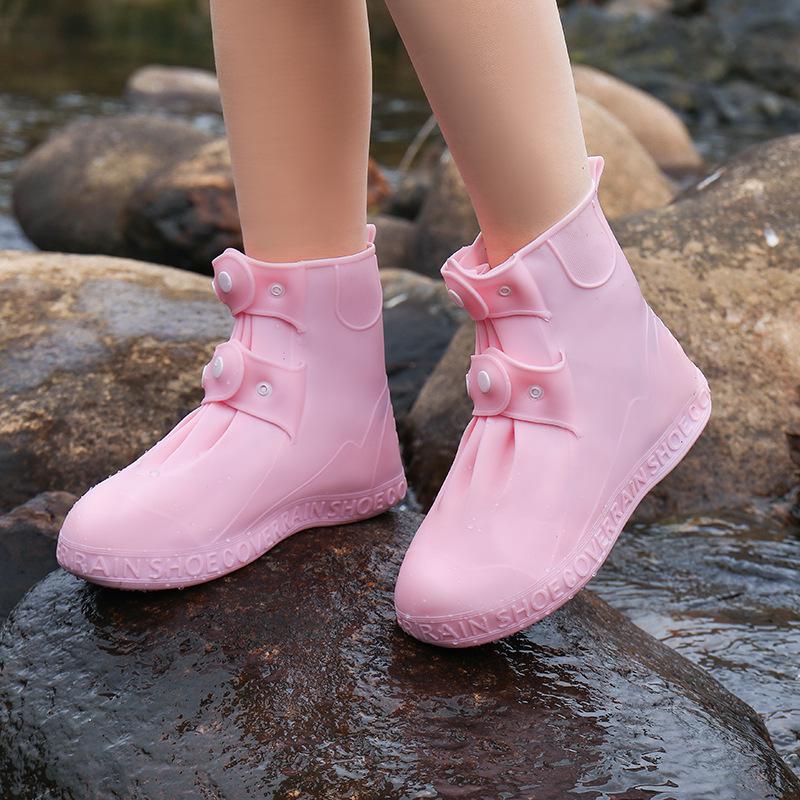 Unisex Waterproof Anti-slip Rain Shoe Covers - Durable, Thick, and Easy-to-Store