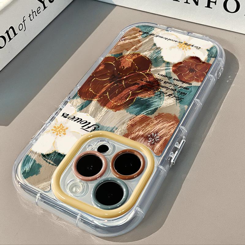 Flowers for IPhone16pro Phone Case for Apple 15pro Cream Feather 15 Ultra-thin Xs/xr/8plus