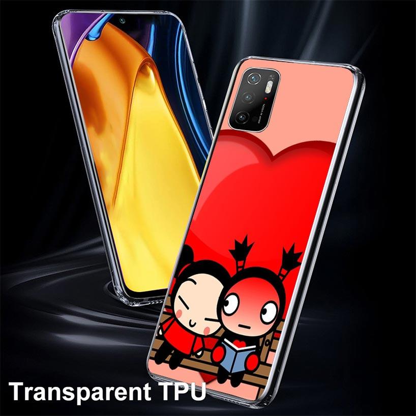 Cute Cartoon Pucca Garu Case Phone Cover for Xiaomi Poco X3 Nfc X5 X6 X7 X4 Gt F7 Ultra F6 F5 Pro F4 F3 M5S M5 M4 M3 5G Trend Fu