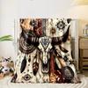 Bohemian Cow Skull Blanket Bedroom Blanket for Livingroom Couch Lunch Break Soft Throw for Friend's Festival Gift