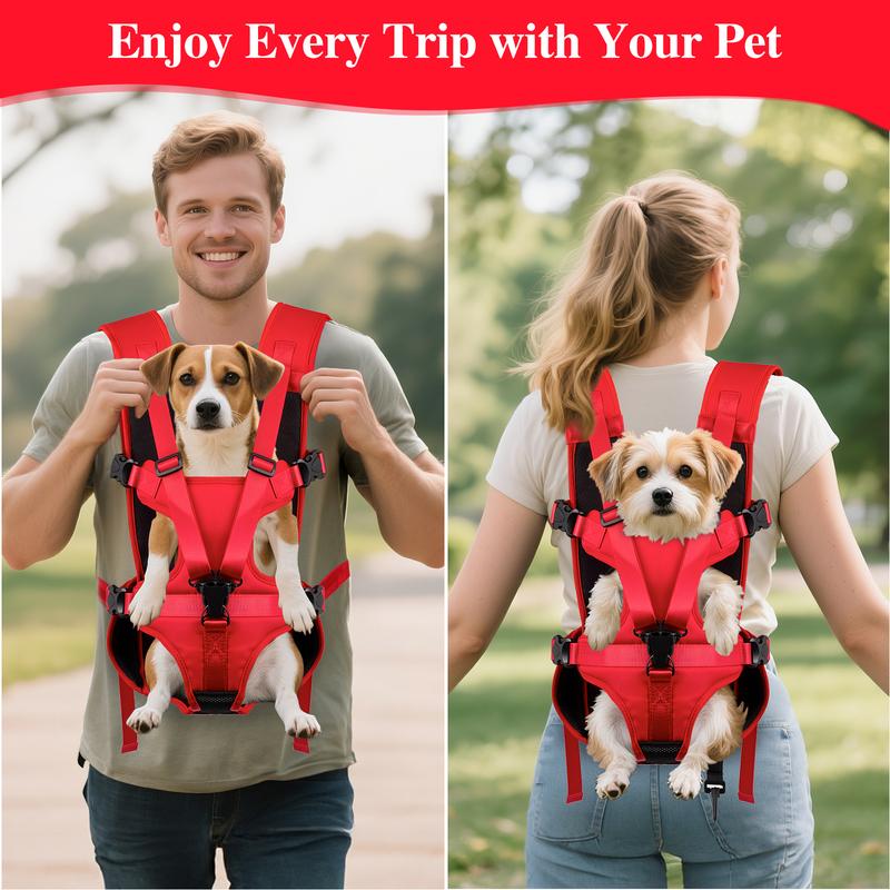Hunde-Fronttrage-Rucksack, Verstellbarer Hunde-Brusttrage-Rucksack, Hunderucksack für kleine Hunde & Katzen Wandern Camping Reisen