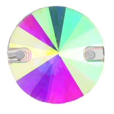 Ralowdia Glass Beads, Round, Decorative, Craft, Aurora Borealis, Rhinestones, Crystals, for Costume DIY (Aurora Borealis, 8mm)