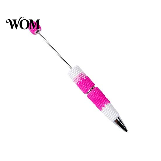 Craft Pens for Adults DIY Beadable Pen, Colorful Fancy Beaded Crafting Ballpoint Rainbow Gradient Gift Students, Party Favors, Creative Office