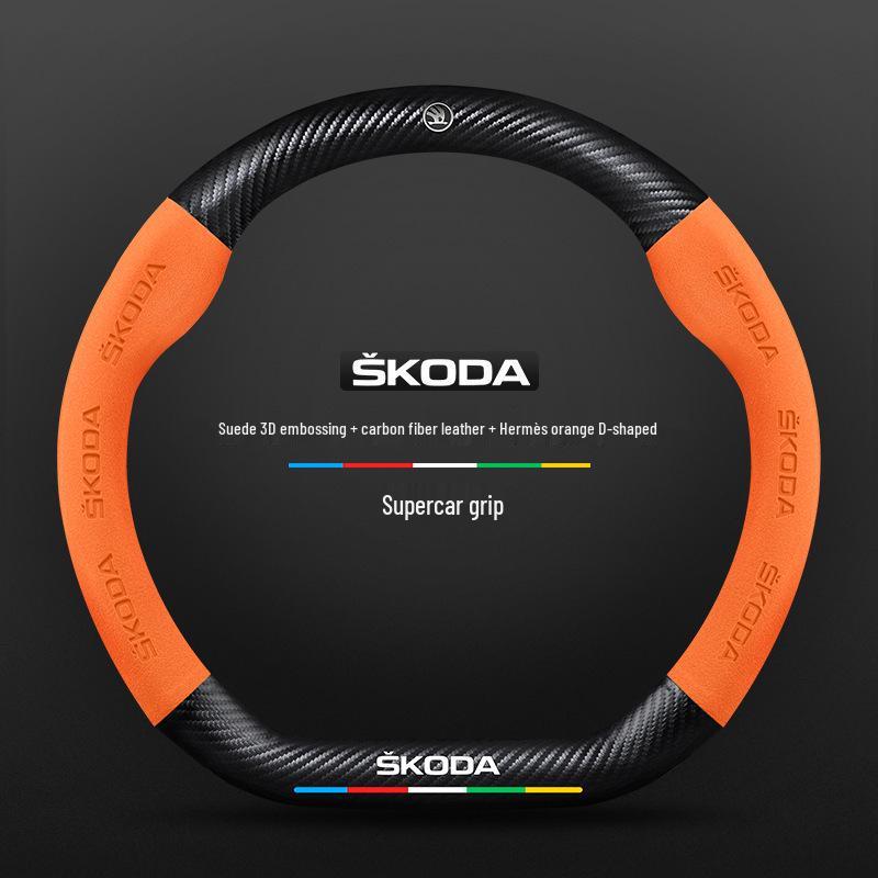 Steering Wheel Cover for Skoda: Octavia, Kamiq, Kodiaq GT, Superb, Karoq, Scala