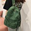 Fashion Solid Color Backpack Women Canvas School Bags For Teenage Girls Casual Travel Backpack Female Student School Backpack
