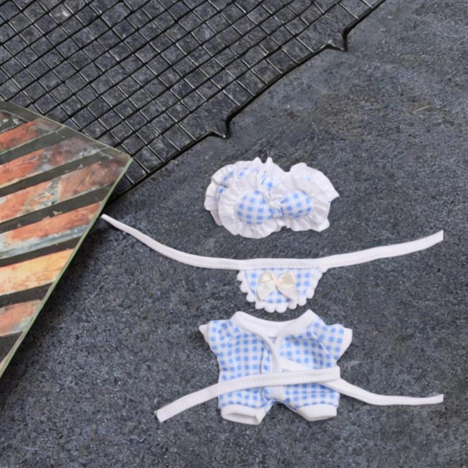 

3 предмета: пижама для кукол и повязка на голову с нагрудником, аксессуары для костюма для мальчика ростом 17 см, подарки на год синий