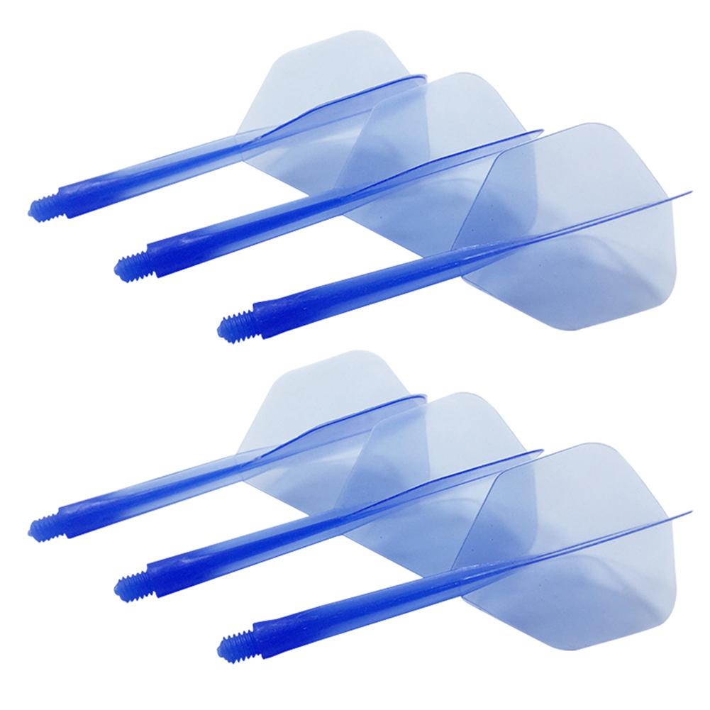 

6Pcs Dart Flights Shaft Integrated Dart Flights and Shafts Transparent 2BA Screw In-one Dart Flight Dart Accessories Kit синий