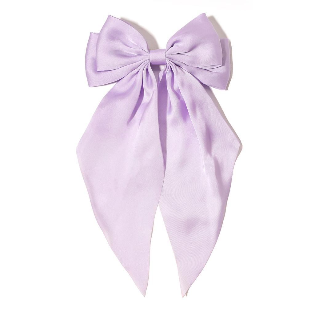 Large Double Layer Hair Bowknot Clip For Adults Teens Silky Ribbon Fabric Barrettes Metal Hairpin For Daily Styling