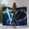 Cartoon Sword Art Online SAO Novel Flannel Blanket,Ultra Soft Warm Plush Throw for Home Bedroom Bed Sofa Camping Picnic gift