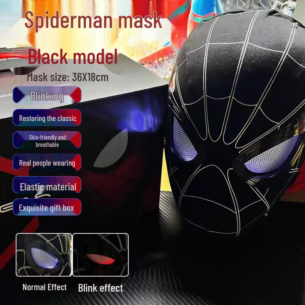 Spider-Man Electric Light-Up Mask - Miles Cosplay Halloween Toy Gift