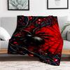 "Red Spider Web Wall Art Print - Gothic Home Decor"Blanket Flannel Throw Blanket for Sofa, Bed, Travel, Camping, Office