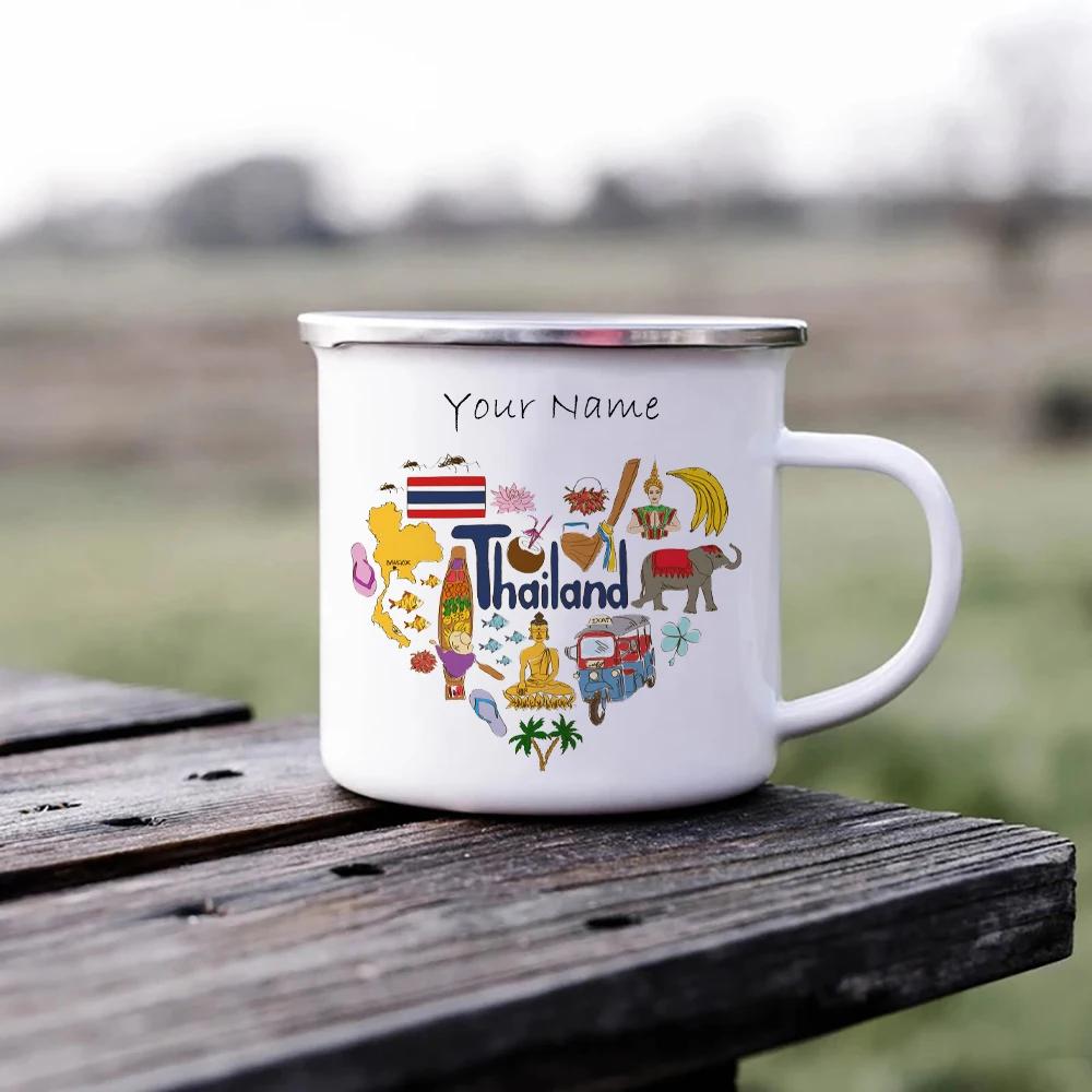

Your Text Printed on the Metal Cup Creative Thailand Customized Enamel Mug Beer Cup for Coffee Mugs Sent. Very Cool Gift. Cupshe 360ml