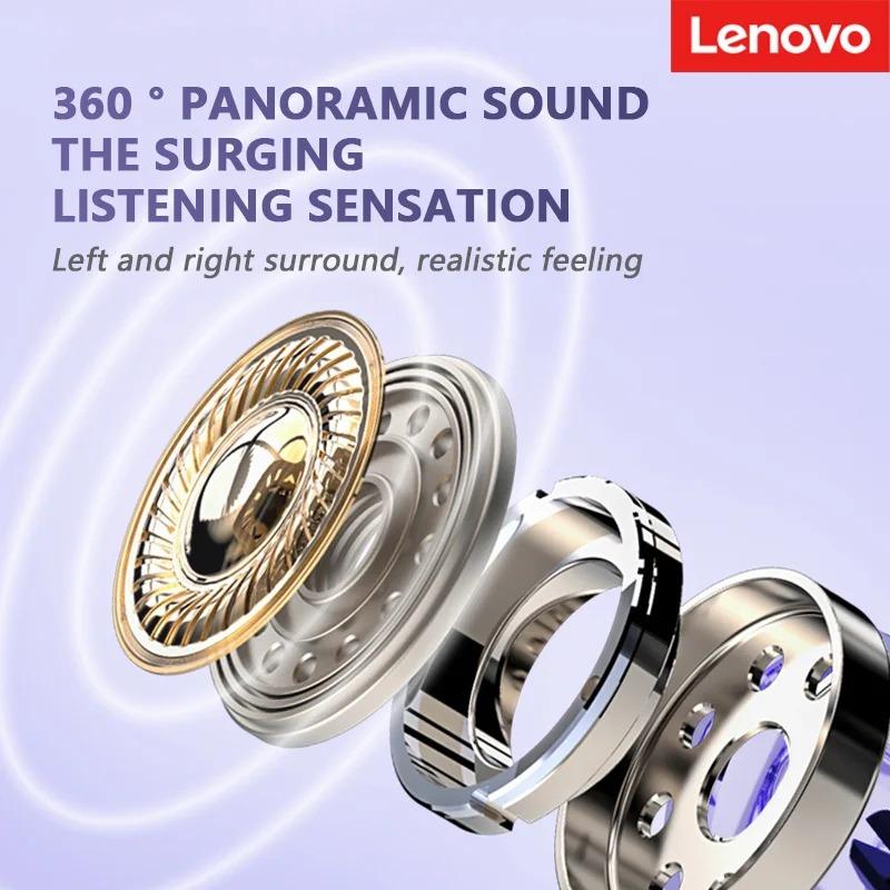 Auricolari Wireless Bluetooth 5.4 Originali Lenovo TA410 TWS Effetti Sonori Panoramici Durata della Batteria Ultra Lunga Cuffie Comode da Indossare