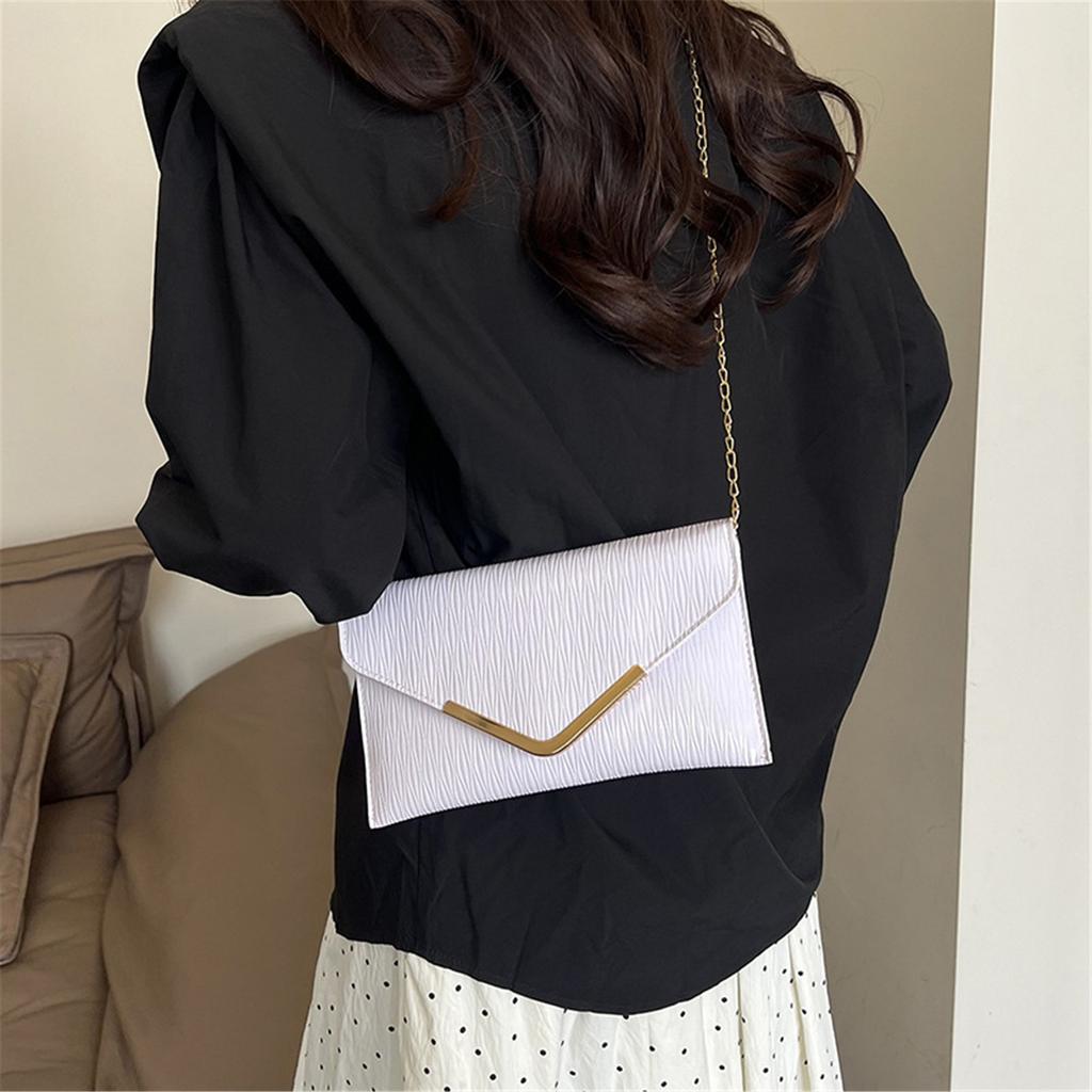 Modna plisowana torebka kopertówka wieczorowa torebka na ramię w kształcie litery V