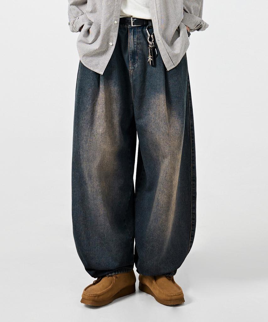 Dimiteulibeullaeg Asi Essential Curved Balloon Denim Pants_Yellow Wash
