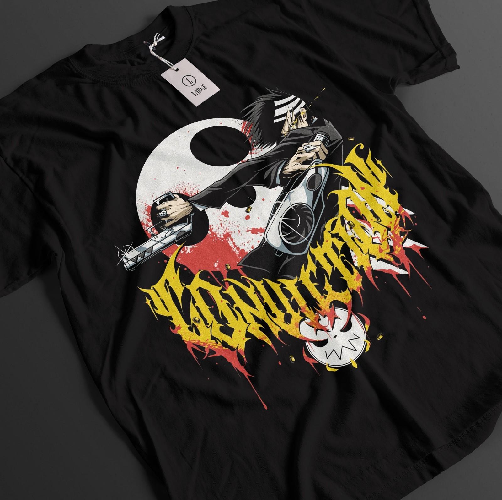 Soul Eater Shirt Maka Tshirt Kid T-Shirt Mens Womens Tees Top Black Star Top Tsubaki Dark Anime Tee M