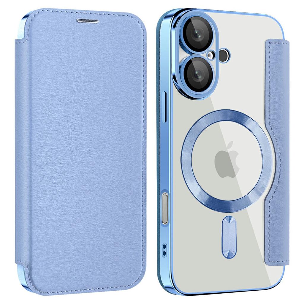 For iPhone 16 Plus Case Compatible with MagSafe RFID Blocking Card Holder Leather Phone Cover