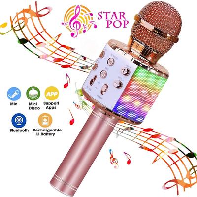 Nuovo microfono karaoke senza fili Bluetooth microfono karaoke portatile audio per bambini giocattolo da palcoscenico musicale altoparlante per canto regalo per bambini