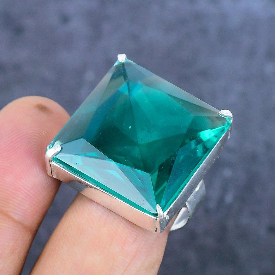 Indicolite Tourmaline Gemstone 925 Sterling Silver Jewelry Ring Size 9