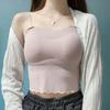 Camisole Vest With Chest Pad Outer Wear Underwear For Women Summer Thin Beautiful Back Bandeau Integrated Top
