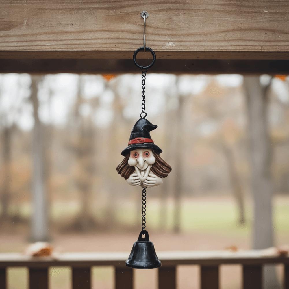 Weather Resistant Spooky Hanging Bell Durable Resin Resin Craft Ornament Homeowners