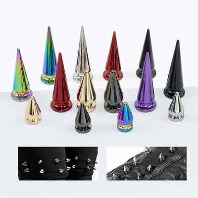 5/10/20 Stück Meetee Metall Punk Nieten Schraubrücken Kegel Nieten Spikes für Lederhandwerk Bekleidungsnieten Taschendekoration Nägel DIY Zubehör