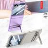 Slim Samsung Z Flip7 Case with Triumph Stand, Full Coverage, Anti-Fall, Solid Color, Hinge Protection