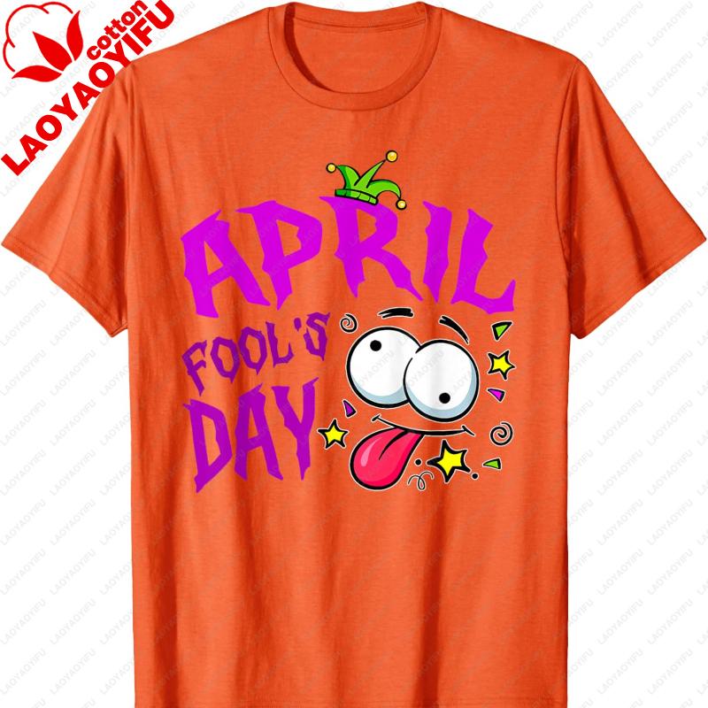 Funny April Fools Day 2026 April 1st Fools Day Jokes Pranks TShirt Graphic T Shirts Oversized T Shirt Harajuku Y2k Clothes Top