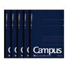Cuaderno KOKUYO Campus Note Dot A, rayado, 40 hojas, A4, n.° 201AT-DB [Juego de 5 cuadernos]
