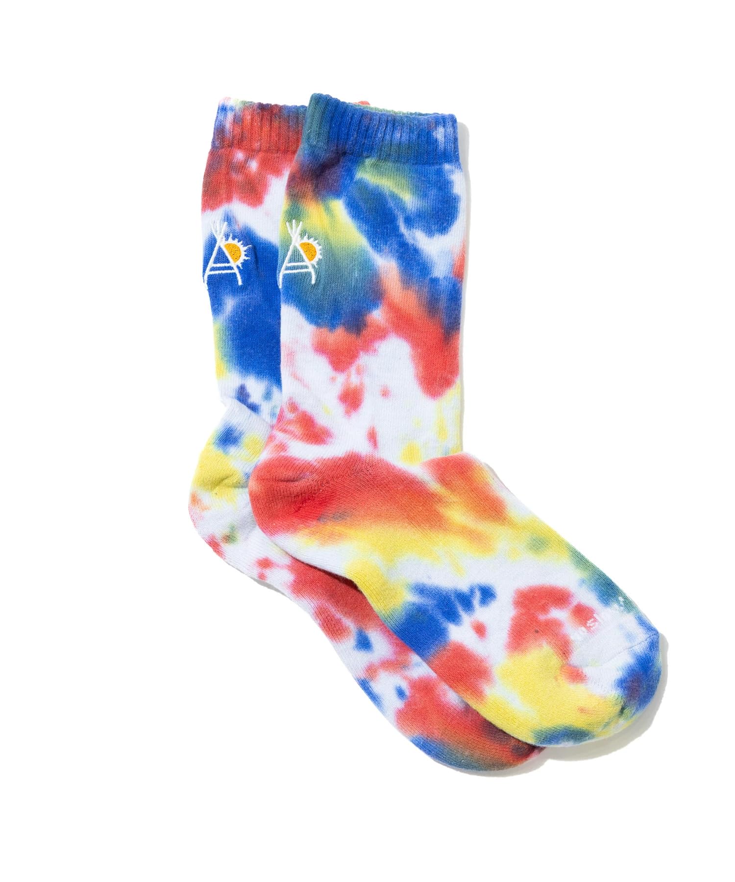 

[go slow caravan] 342909 Носки-тай-дай с вышивкой, Тай-дай 1, Размер M