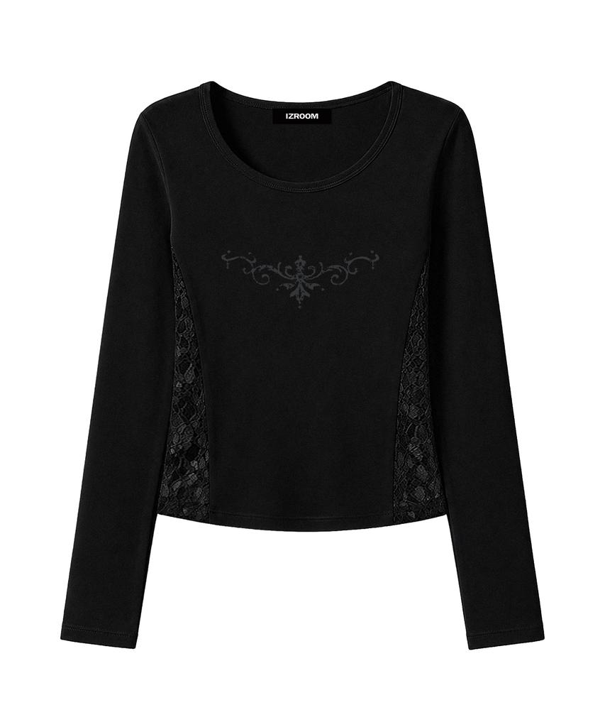 IZROOM Maki Lace Slim Fit Long Sleeve (Black)