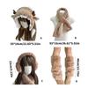Soft Plush Elk Hairband Scarf Earmuffs Leg Covers For Kids Adults Winter Holiday Party Costume Event Accessories