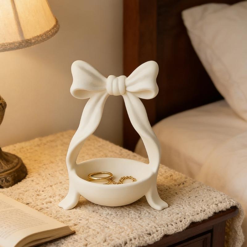 Multi Functional Butterfly Bowknot Shaped Tray for Keys Jewelry and Cosmetics Organization Home Decoration