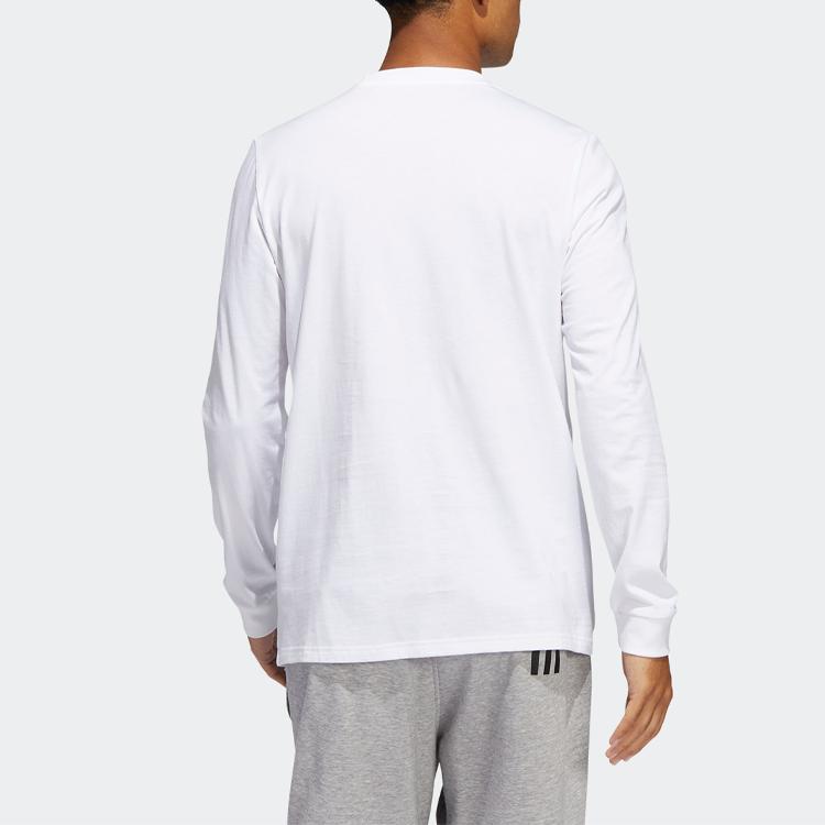 Adidas Alphabet Print Casual Long Sleeve T-Shirt Men Tops White HE4788