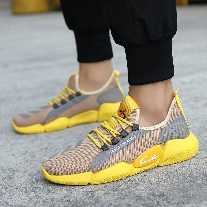 Men's Shoes Spring and Autumn New Mesh Shoes Korean Version of Trendy Dad Sports and Leisure Shoes Running Shoes Breathable Trendy Shoes