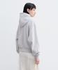 Yunse Posy Lettering Zip-Up Hoodie (Gray)