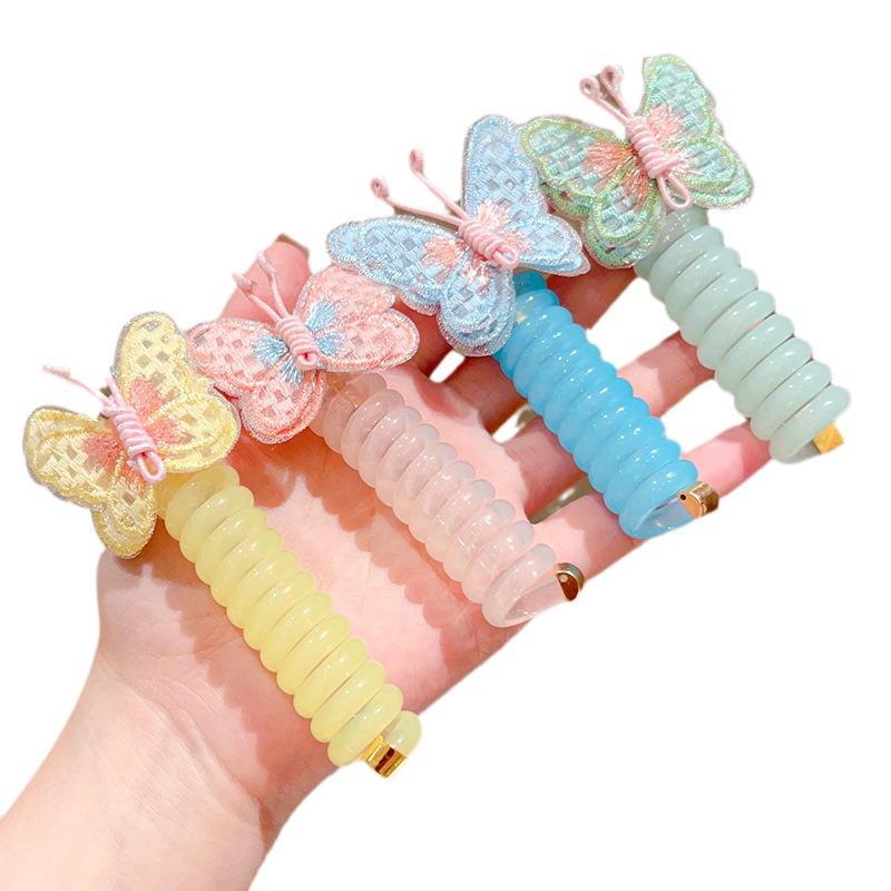 Children's Butterfly Hair Tie & Headband Set - Curly Ponytail Accessory