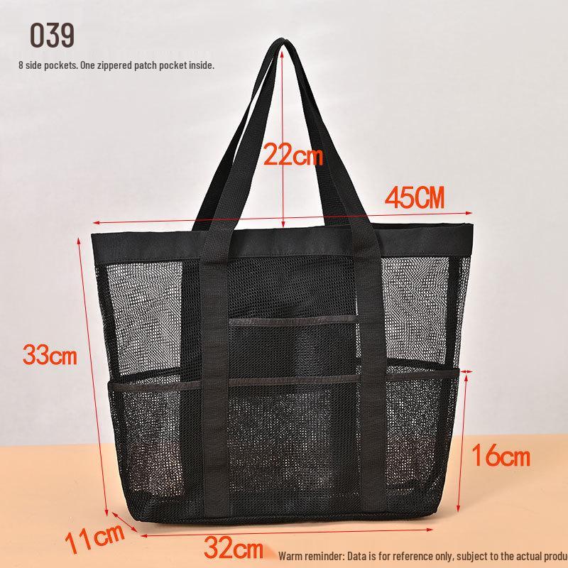 Portable Multi-Pocket Mesh Beach and Travel Bag