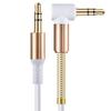 3.5mm Male Straight to Elbow Audio Adapter Cable Cord for Phone MP3 Car Speaker
